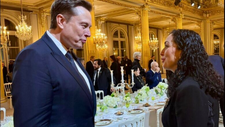 Vjosa Osmani takon Elon Musk në Paris